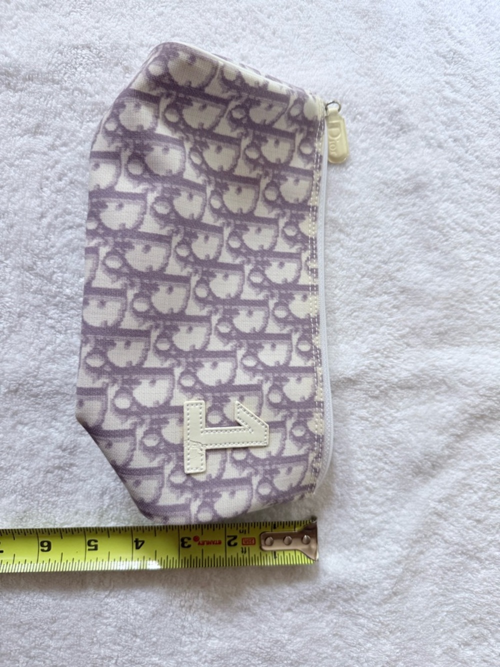 Dior Lavender and Cream Monogram Zip Pouch - Picture 11 of 11